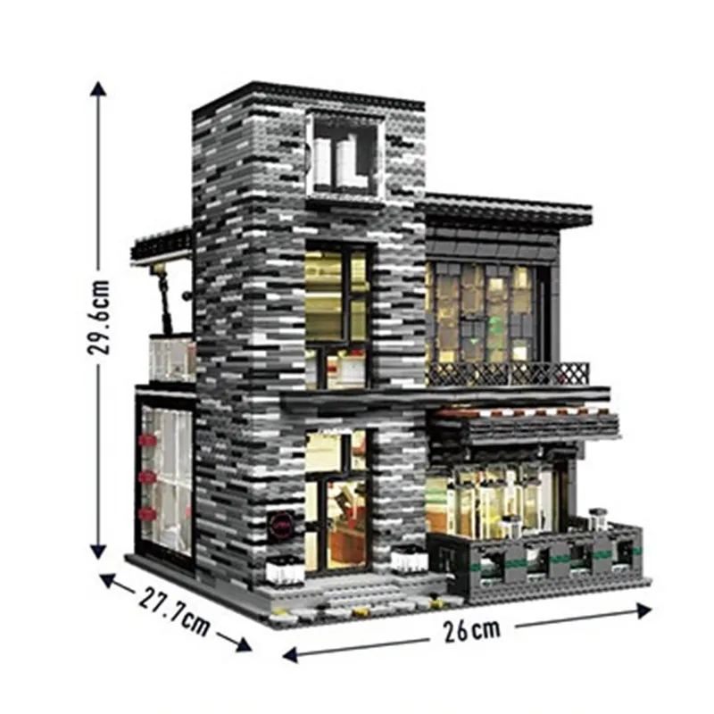 

MOULD KING 16042 Streetview Series The MOC-53084 Pub & Restaurant Modular Set Building Blocks Bricks DIY Birthday Gifts