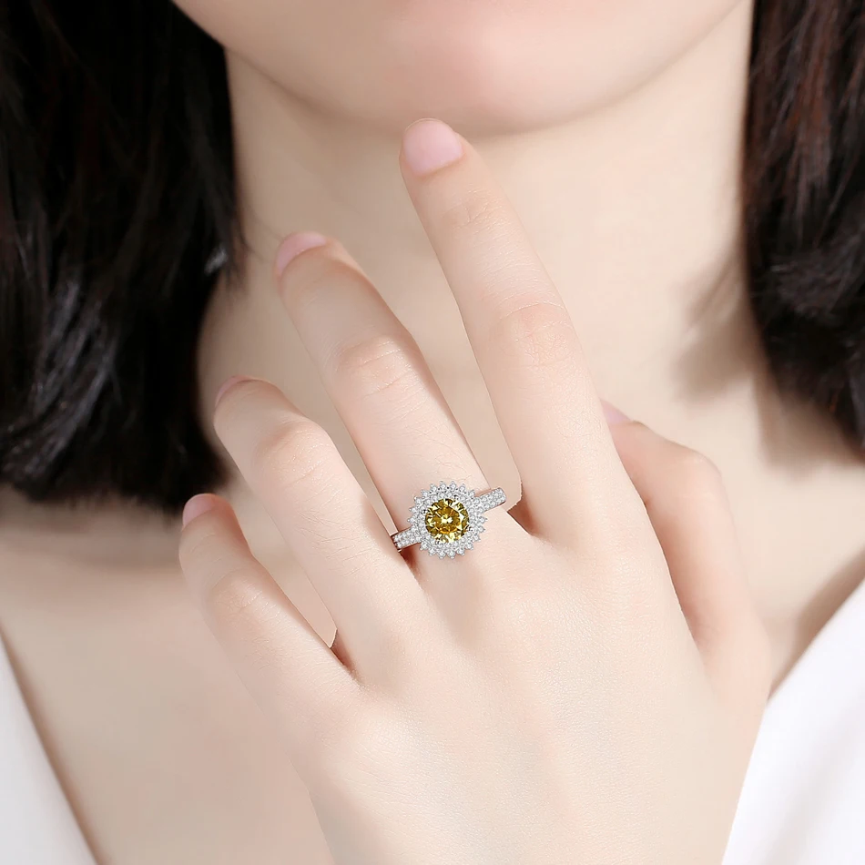 Женское кольцо из серебра 925 пробы с фианитом 2019 карата | Украшения и аксессуары