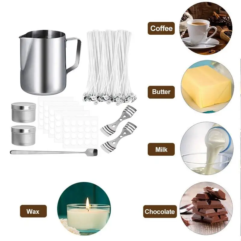 

900ML/600ML Safe Candle Making Stainless Steel Candle Crafting Tool Portable Making Tool Suitable For Beginner Candle Making
