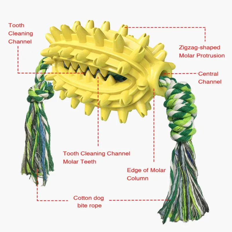 Для домашних собак жевательный игрушка укуса-стойкая молярная чистка зубов