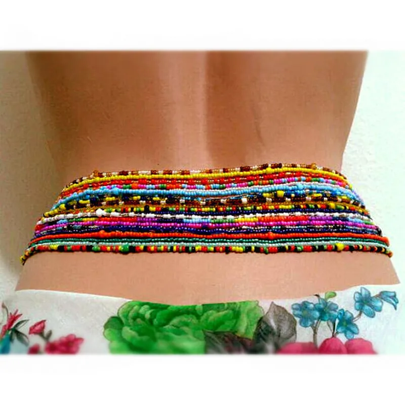 Двухжильные бусины на талию ювелирные изделия для тела живота украшения из