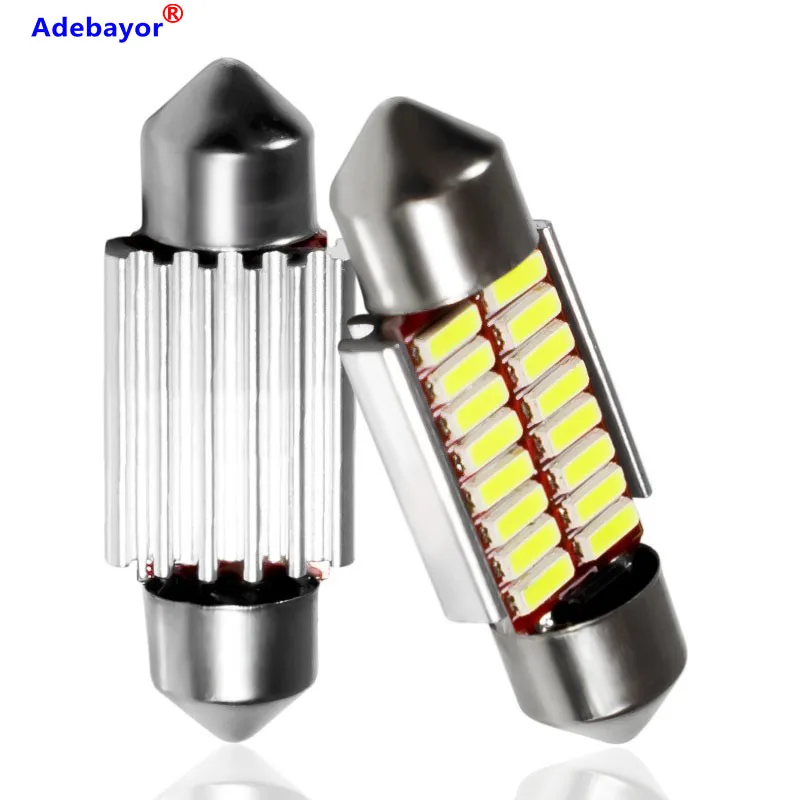 2 X Гирлянда 31mm36mm39mm42mm 4014 SMD светодиодный светильник C5W C10W супер яркий Canbus без