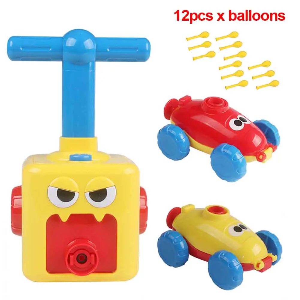 

Science Experiment Inertial ABS Power Ballon Car Blowing Easy Operate Funny With Inflatable Tube Children Gift Early Education
