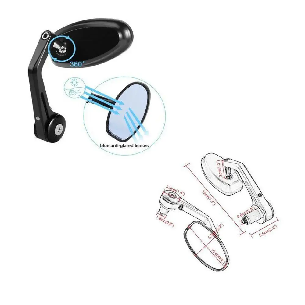 Зеркало мотоциклетное алюминиевое заднего вида для Suzuki Bandit &amp Kawasaki z750