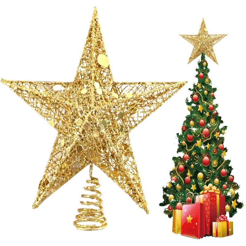 

Christmas Tree Topper Glitter Star Xmas Tree Decor Christmas Decorations for Home Christmas Ornament Navidad Noel New Year 2022
