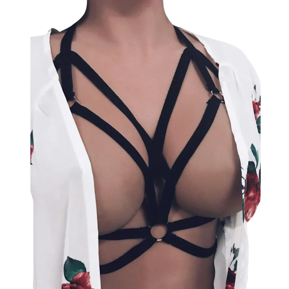 Кружевной топ camisolecaraco dentelle femme hemdjes Для женщин с лямкой на шее Hollow Out бинт эластичный клетка бюстгальтер, бюстье с ремешками