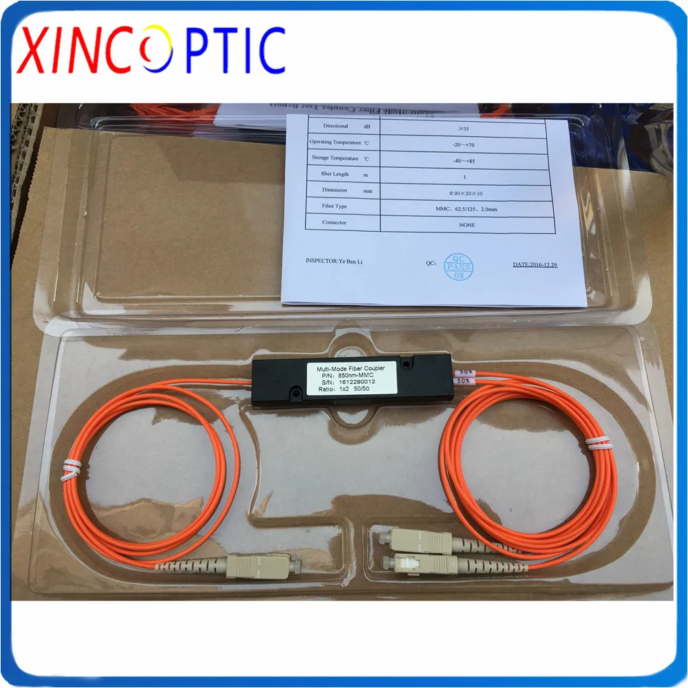 62 5 нм 125/50/50 мм 10/90 коэффициент связи LC/ST/FC/SC UPC GEPON 1x2 FBT соединитель 1*2 многомодовый