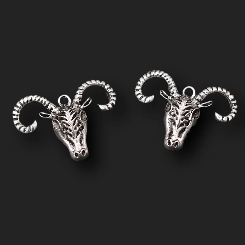 Подвески в виде черепа козы посеребренные стиле ретро сатанизма металлические