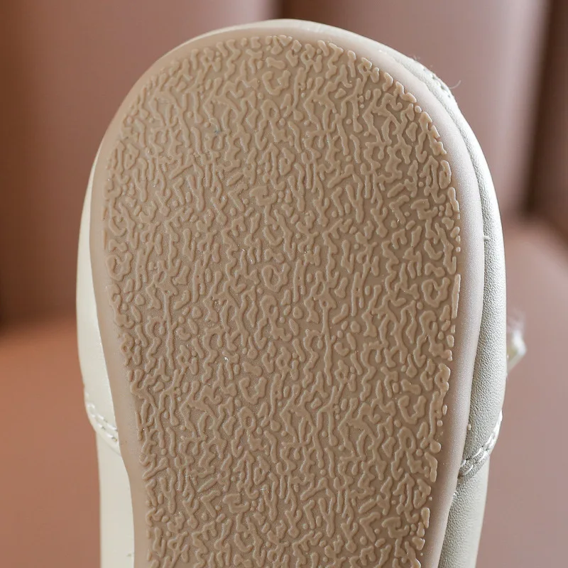 Весенняя повседневная обувь для девочек кожаная мягкая подошва принцесс детская