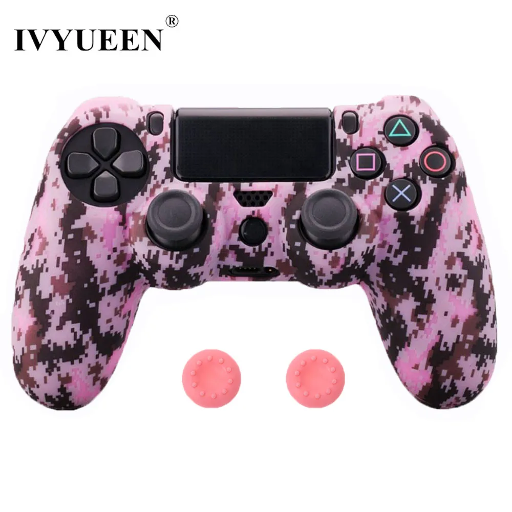 IVYUEEN 44 цвета силиконовый Камуфляжный защитный чехол для sony Dualshock 4 PS4 DS4 Pro тонкий контроллер ручки джойстик колпачки