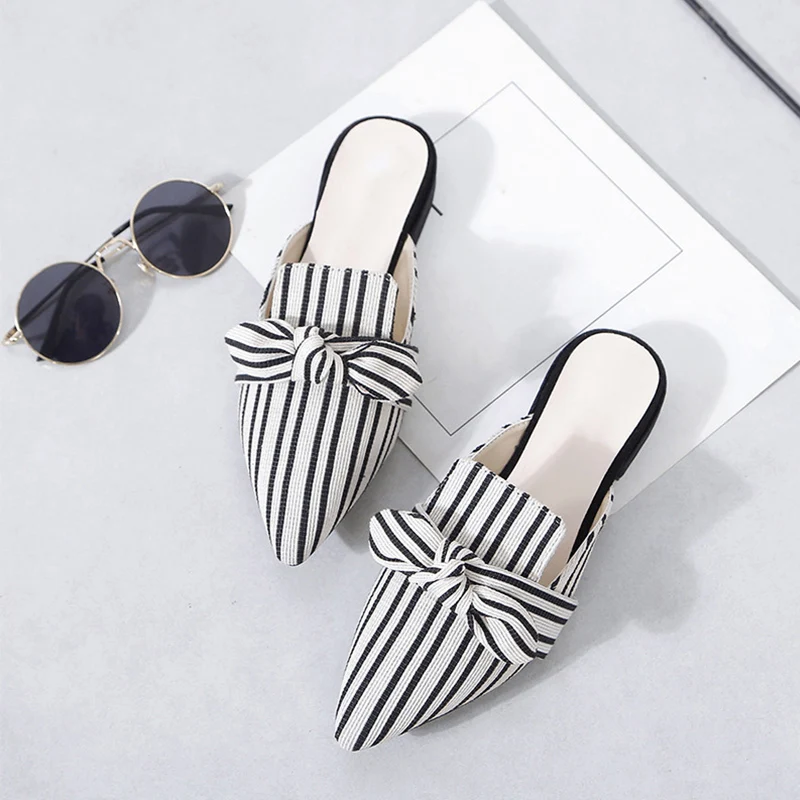 Женские туфли без задника Элегантные шлепанцы Модные женские повседневные в