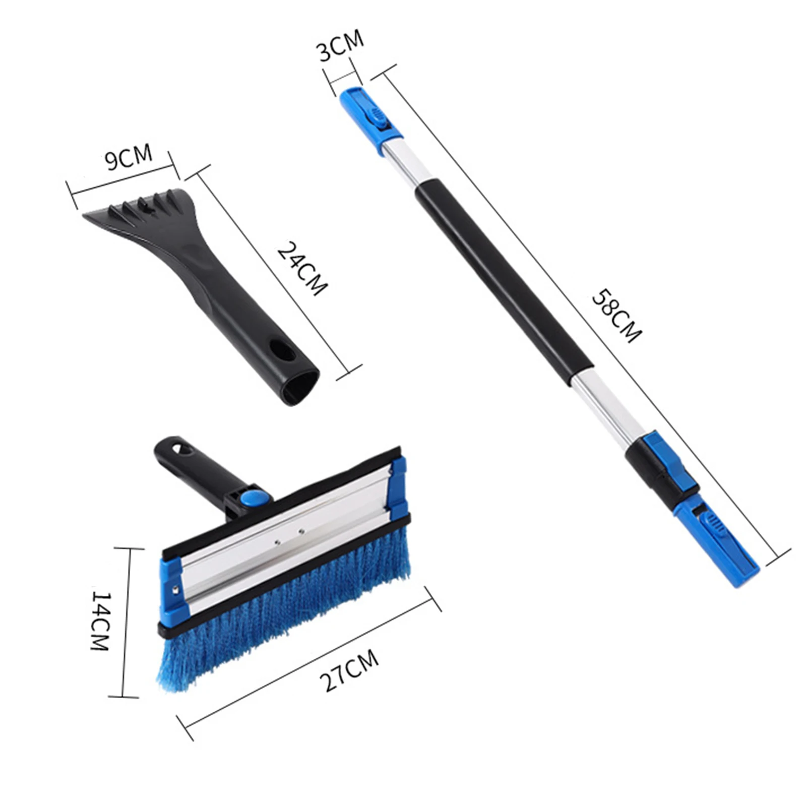 

2021 For Car Auto SUV Frost Windshield Cleaner Winter Tool durable Extendable Snow Shovel Ice Scraper Snow Brush Water Remover