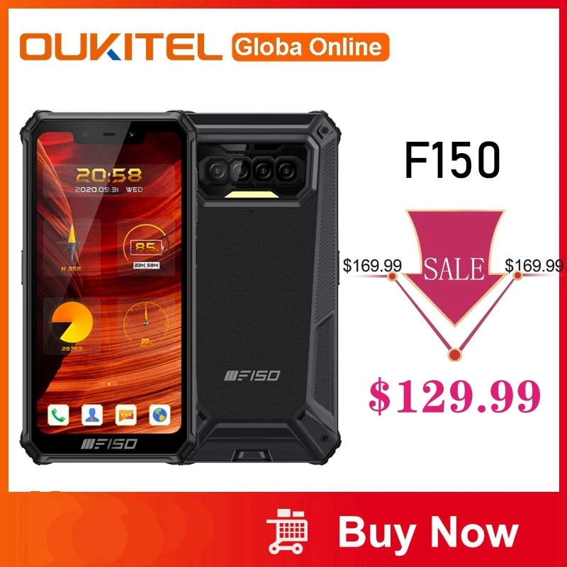 OUKITEL F150 NFC IP68 Водонепроницаемый прочный смартфон 13MP Quad камеры 5 86 'ƌ ГБ + 64 8000 мАч