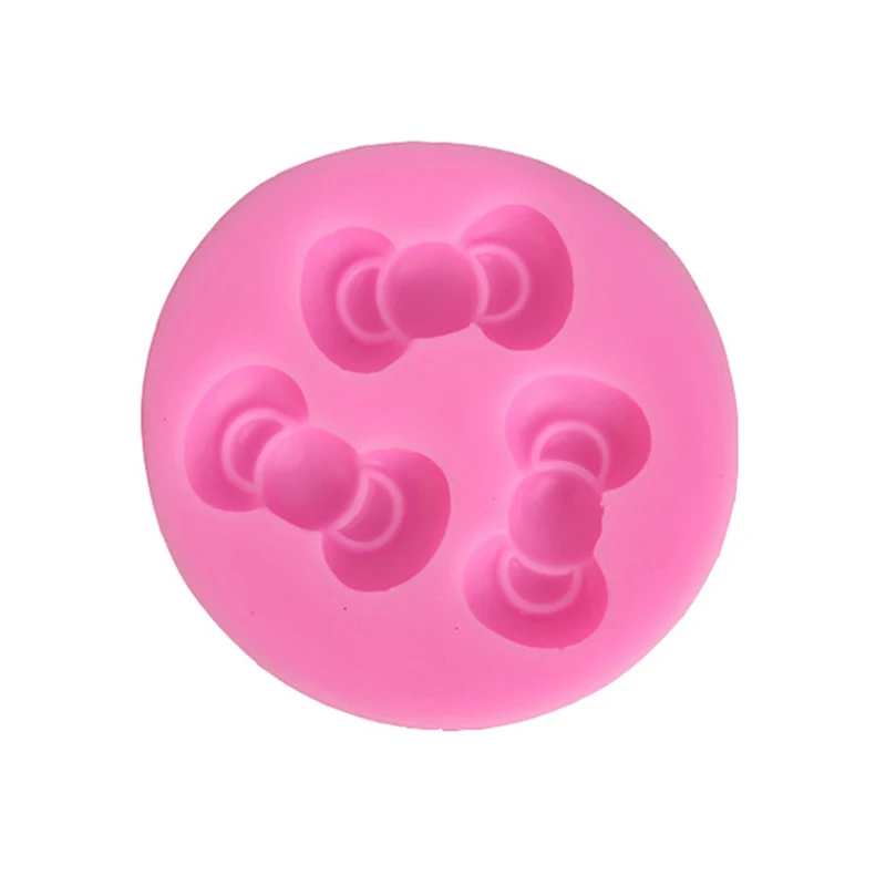 

2 шт./компл. 3D Мини 3 шт. в форме банта силиконовая форма для торта Форма для мастики инструменты для украшения торта