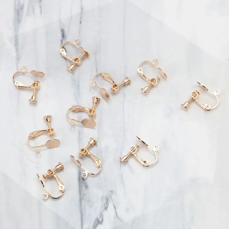 10 шт. без винт для пирсинга клип на Стад серьга в виде клипсы пустой базовый