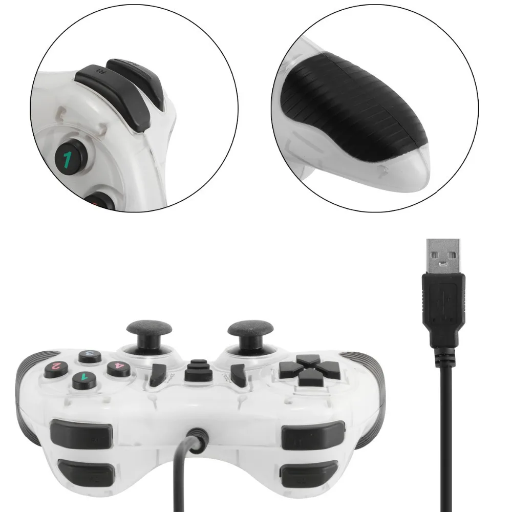 Проводной игровой USB-контроллер с двойной вибрацией для Windows/Android/ PS3/ TV B