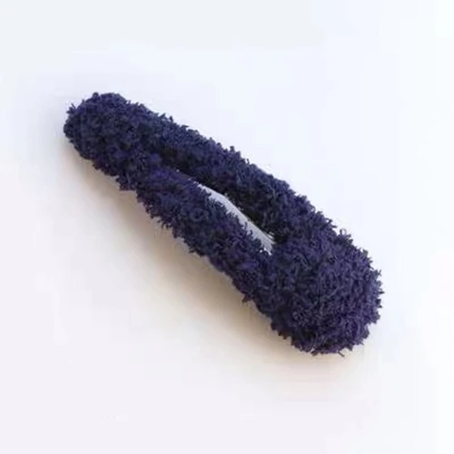9cm Navy Blue M MISM плюшевые зимние заколки для волос женские капли BB заколки для волос шерстяные заколки для волос для девочек модные заколки для волос с буквенным принтом аксессуары для волос - Цвет: 9cm Navy Blue