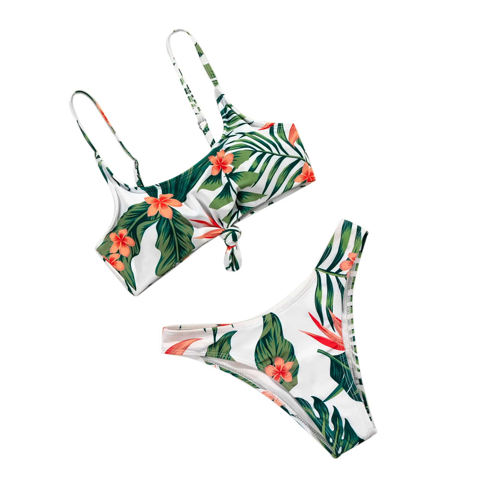 

High Waist Swimwear 2021 Floral Print Ladies Girl Beach Bathing Suit Swimsuit Biquinis Brazilian Bikini Summer Female Beachwear