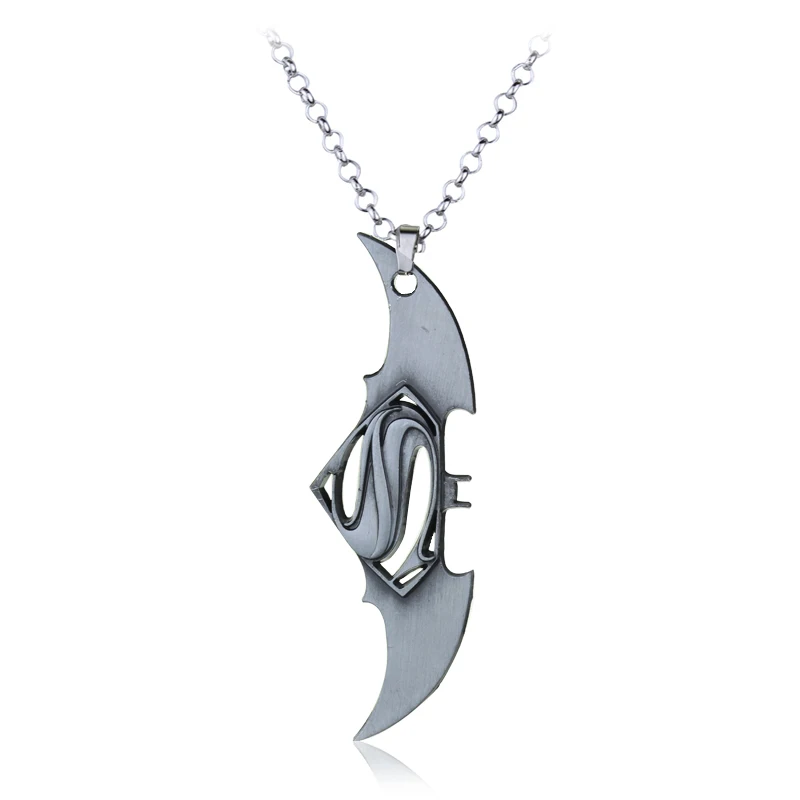silver DC Comics мститель Фильм Супермен брелок с Бэтменом брелок Porte clef брелок подарок для мужчин и женщин Сувенирный брелок для ключей - Цвет: silver