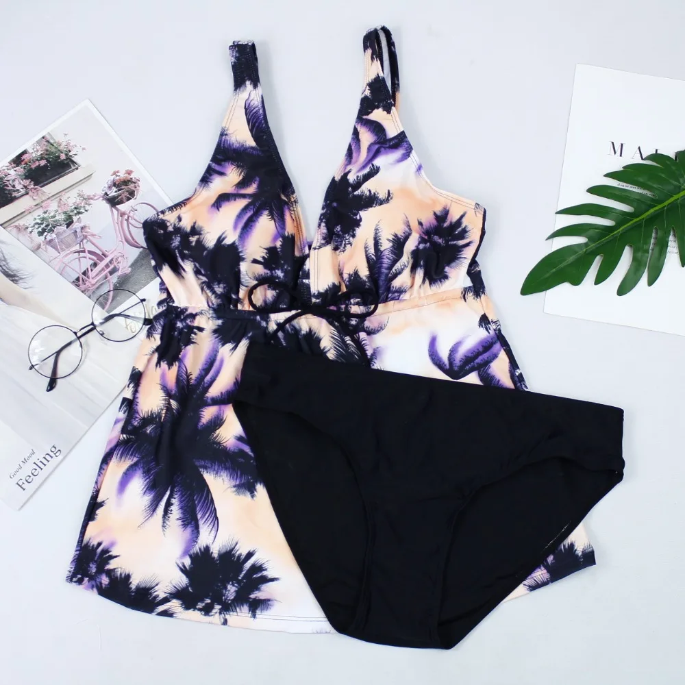 Бикини новинка 2020 сексуальный ретро принт 2 предмета танкини купальники женские