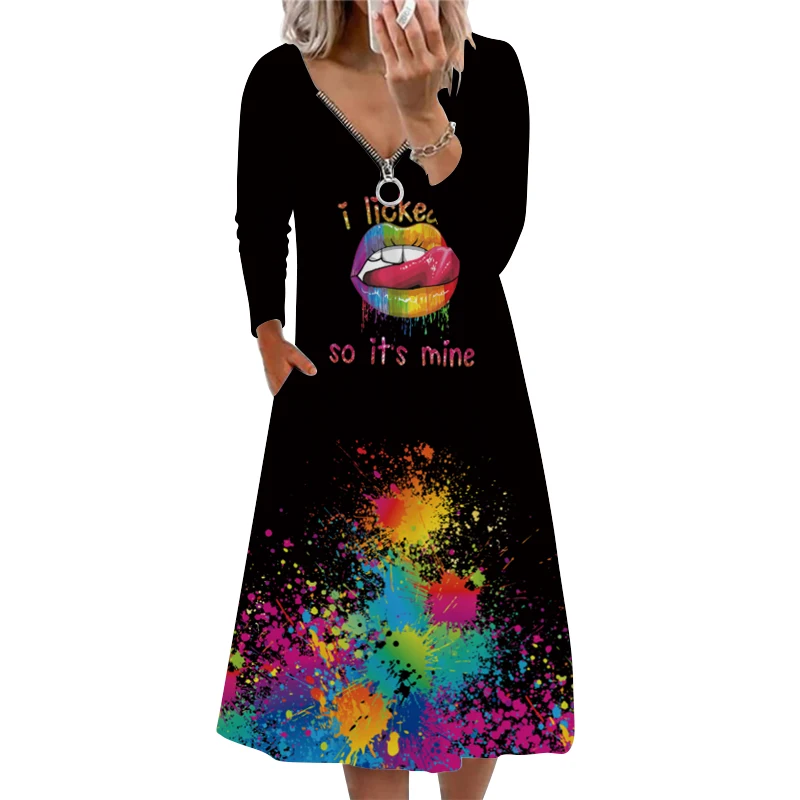 

Elegant Flowers Print Spring Summer Dresses Casual V-Neck Loose Women Dress Vintage Party Vestidos Long Beach Dresses