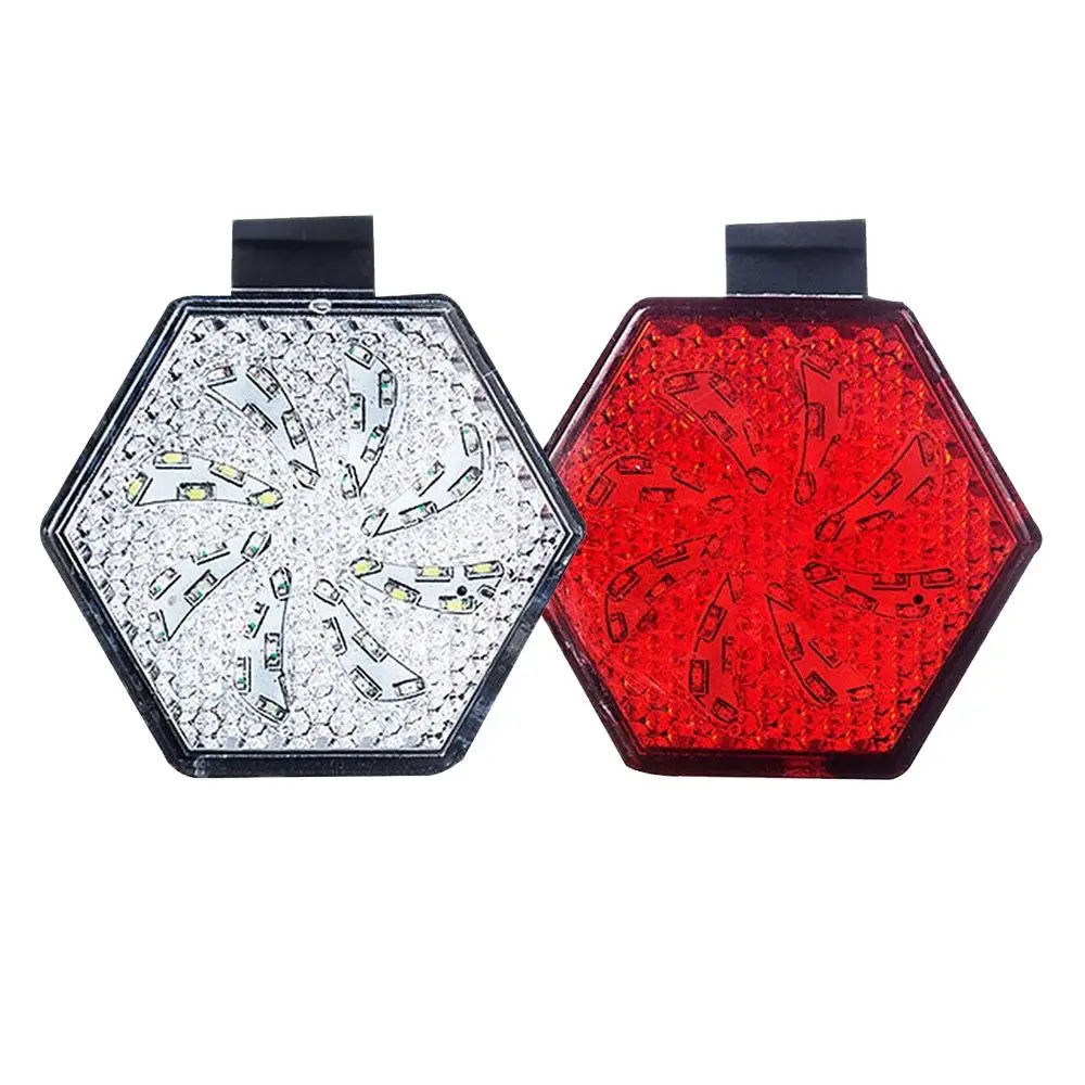 Велосипед хвост светильник велосипеда шестиугольная светодиодный USB