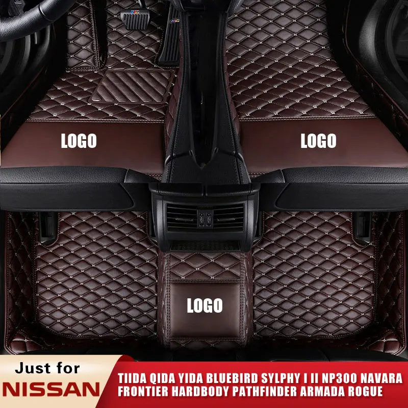Автомобильные коврики для Nissan TIIDA Qida yida Bluebird Sylphy I II NP300 Navara Pathfinder Armada Rogue Versa FRONTIER