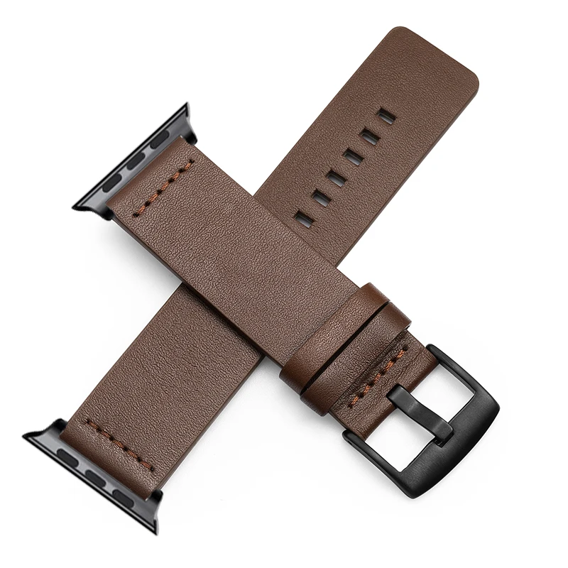 Origianl Genuine Leather band for Apple Watch 7 SE 6 5 4 3 Sport Watch Strap Quick Loop Bracelet 38 40 42 44mm 41 45mm connector