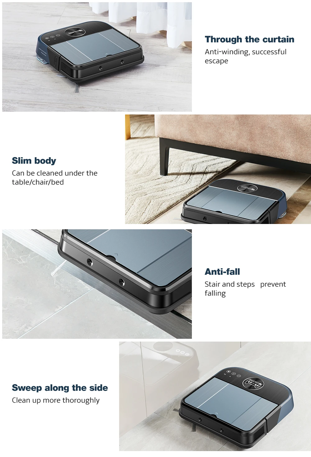 Робот-пылесос Proscenic Cocosmart 880L с поддержкой Wi-Fi и возможностью подключения Alexa, 2 в 1 пульт дистанционного управления, робот-пылесос