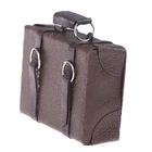 Миниатюрный кожаный деревянный чемодан для кукольного домика, 1 шт.