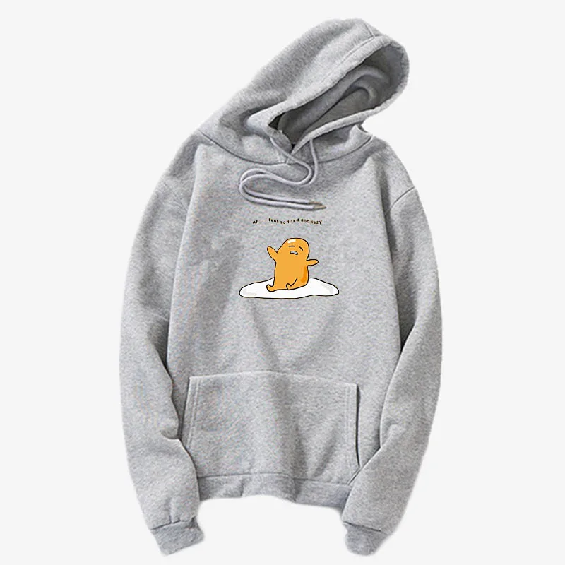 Gudetama Lazy Egg Yolk забавные толстовки в японском стиле Харадзюку милые женские Женская