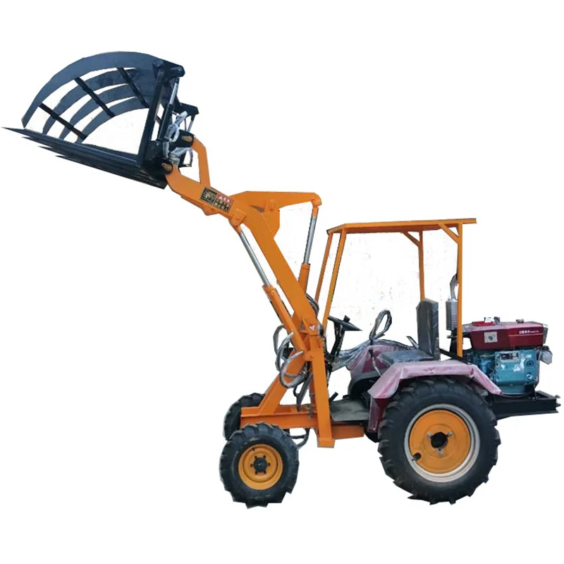 

2.5 meters rise grab wood electromechanical start four-wheel new agricultural grass grab machine engineering forklift loader