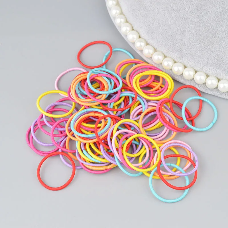Style 5 Nylon 100 шт., мини модная повязка для волос, яркие цвета, резиновая резинка для волос, резинка для волос, конский хвост, держатель для детей, аксессуары для волос A342 - Цвет: Style 5 Nylon