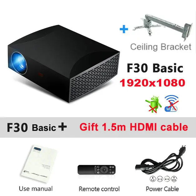 f30 add bracket Vivicine F30 1920X1080 Full HD проектор, HDMI USB PC 1080p светодиодный домашний мультимедийный видеопроектор - Цвет: f30 add bracket
