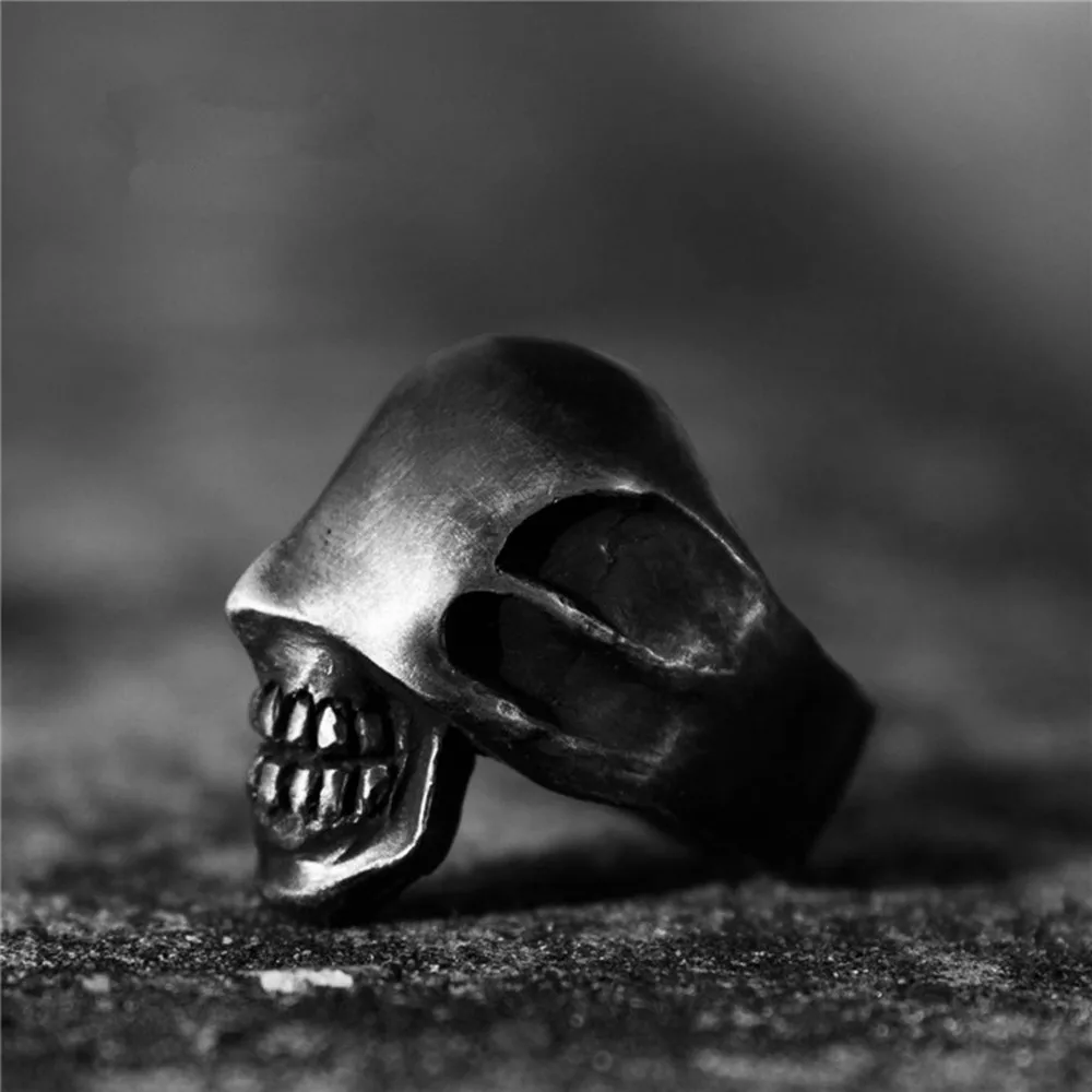 

Men's Stainless Steel Rings Punk Skull Ring Biker Jewelry