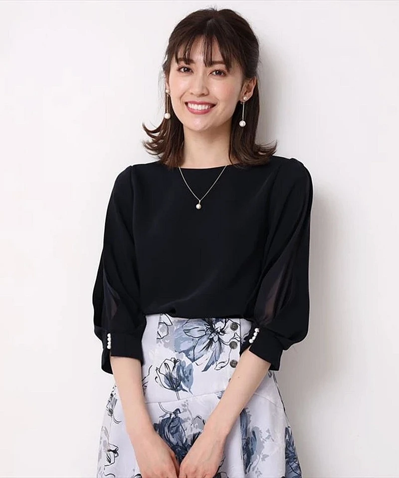 Новинка Весна 2021 японская женская Однотонная рубашка с манжетами и жемчужными