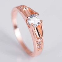 rings elegant size silver color rose gold color cut 6 10 ring women round wedding white