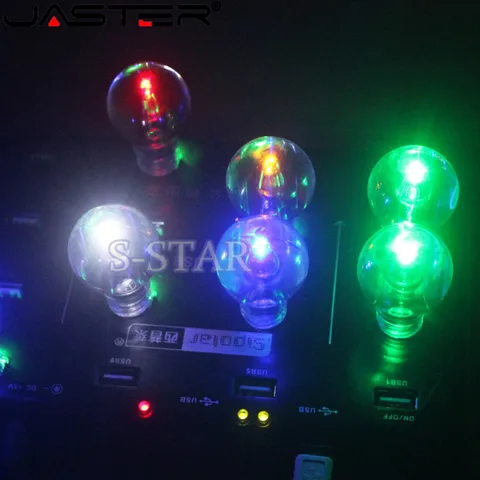 JASTER Мода 5 цветов 4 ГБ 8 ГБ 16 ГБ 32 ГБ 64 ГБ Лампа с подсветкой USB 2.0 Память-ручка-накопитель Бизнес-подарок USB-накопитель