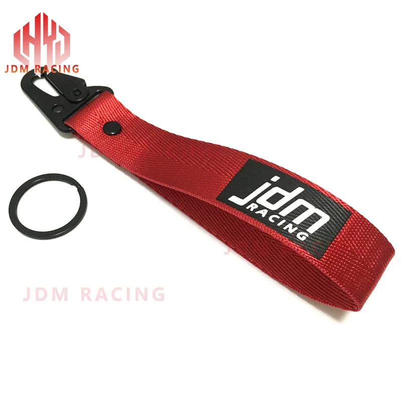 JDM red Горячий Красный JDM Гоночный брелок на веревке ремень быстрый выпуск плетение брелок автомобильный брелок для ключей кольцо на запястье/ладонь ремешок для мужчин и женщин подарок - Название цвета: JDM red