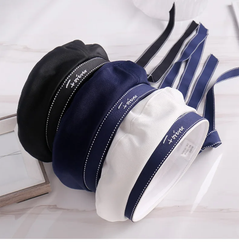 Летняя морячья шляпа Униформа Авиатор берет в Корейском стиле для женщин и