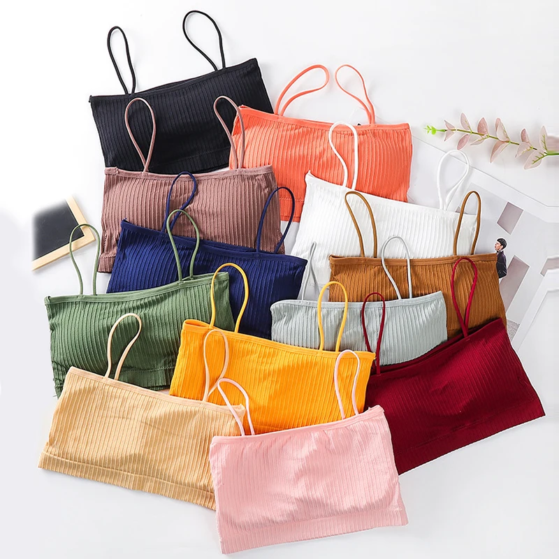 

Women Seamless Off Shoulder Boob Tube Top 1PC Solid Color Simple Underwear Chest Wrap Ladies Sexy Beauty Back Underwear