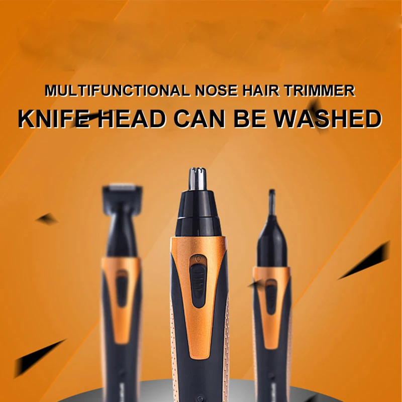 

Multifunctional 4-in-1 Nose Hair Shave Mini Hair Clippe Eyebrow and Nose Hair Trimmer Stainless Steel Blade Washed Scrub Texture