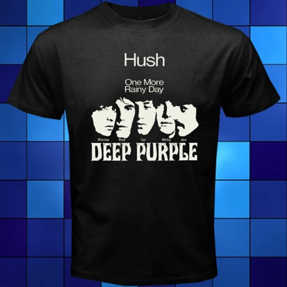 

New Deep Purple Hush Rock Band Legend Black T-Shirt Size S M L XL 2XL 3XL