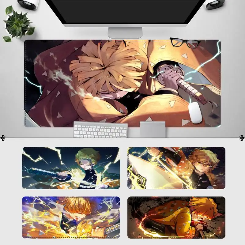 

2020 Zenitsu Agatsuma Gaming Mouse Pad Gaming MousePad Large Big Mouse Mat Desktop Mat Computer Mouse pad For Overwatch