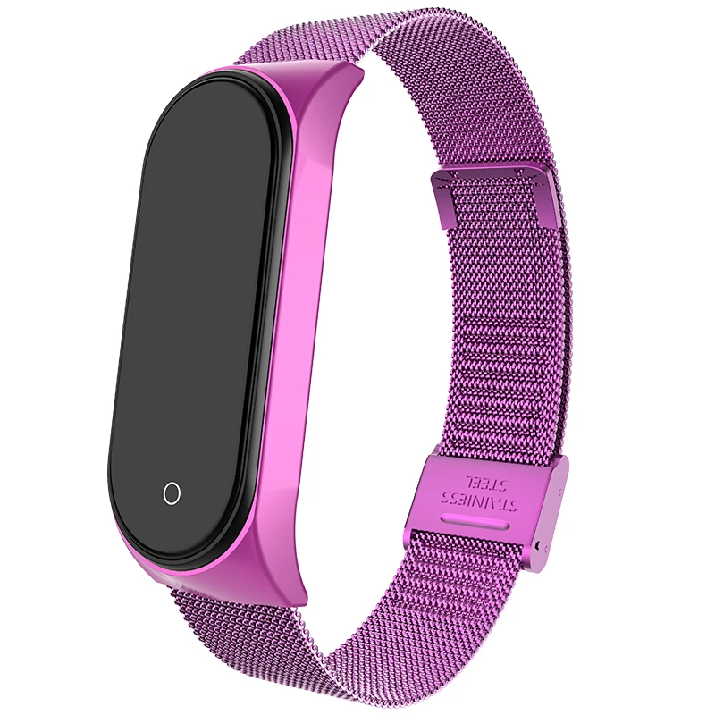 Для mi band 4 3 металлический ремешок браслет для Xiaomi mi Band 3 4 Безвинтовой mi Band 4 3 браслет mi Band браслет на запястье умный браслет 4 Сталь