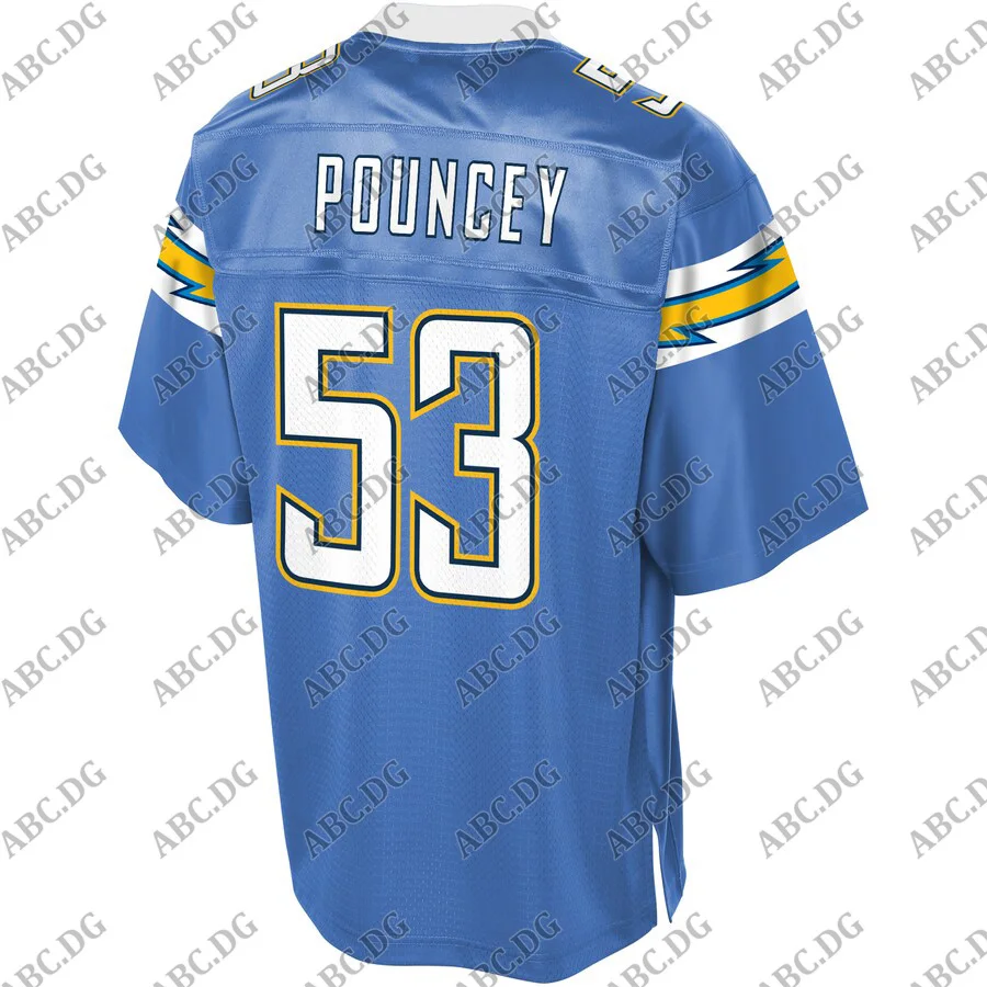Customized Stitch Men Women Kid Youth Los Angeles Mike Pouncey Pro Line Powder Blue Alternate Player Jersey 4XL 5XL 6XL |