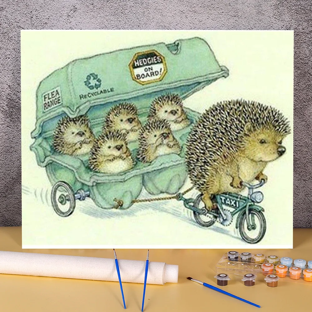 

Набор для рисования по номерам на холсте «Ежик», 40 х50 см