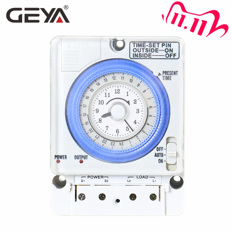 Механический таймер GEYA TB388 24 часа 100 240 В 15 А|Таймеры| |