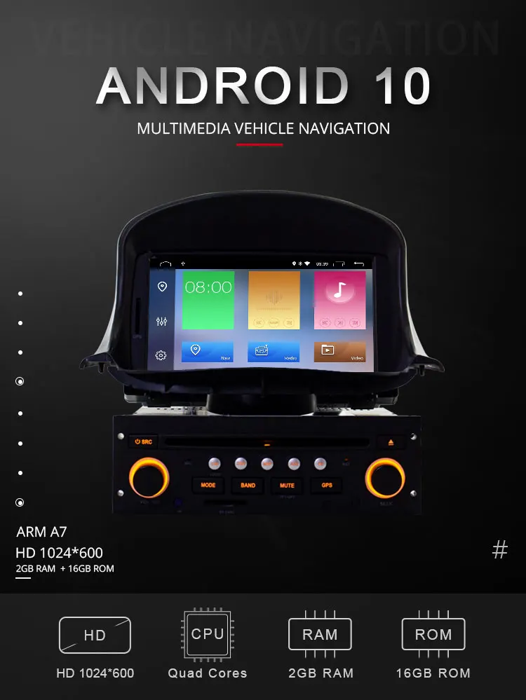 Topsna Android 10 1 Din автомобильный dvd-плеер для peugeot 206 206CC 2007- gps Navi автомобильный радио мультимедиа wifi стерео головное устройство аудио