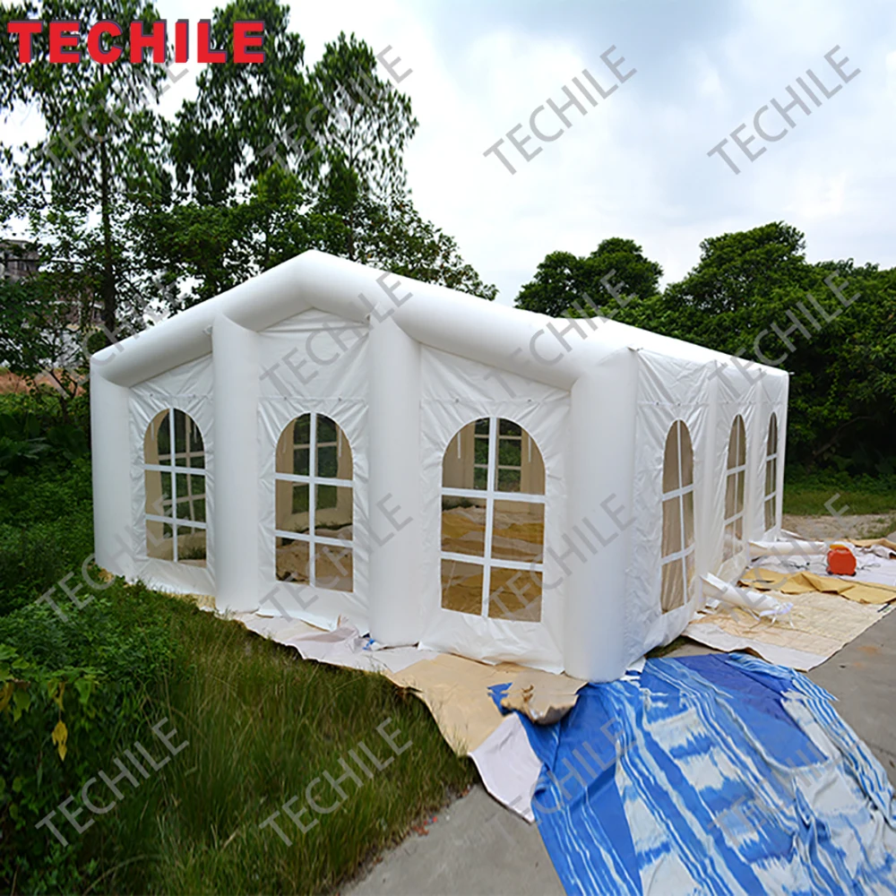 Бесплатная доставка верхняя одежда белая надувные свадебные вечерние палатка